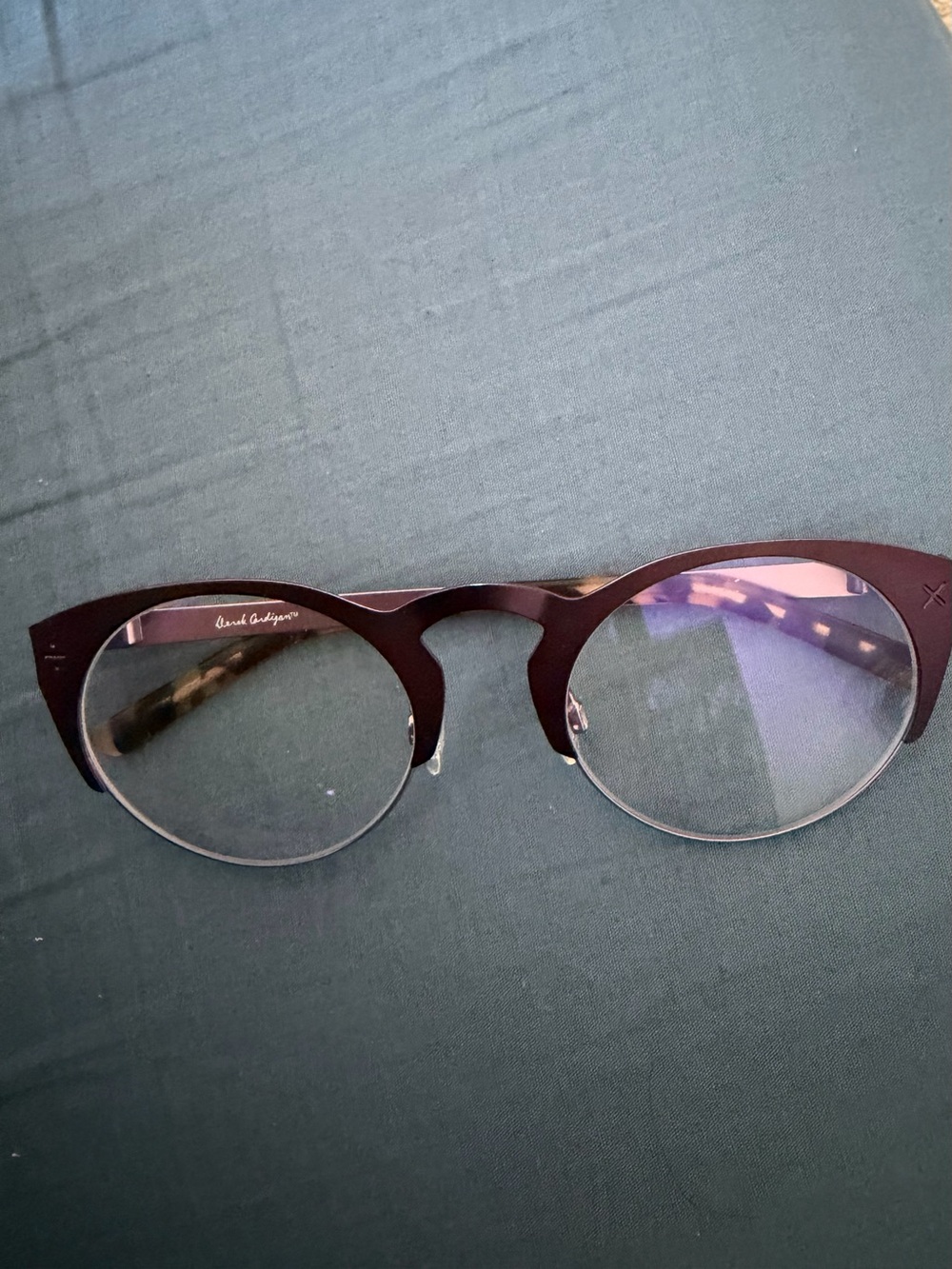 Derek Cardigan OrbitMatte Purple Eyeglass Frames 52-21-140 Round ClubmasterStyle